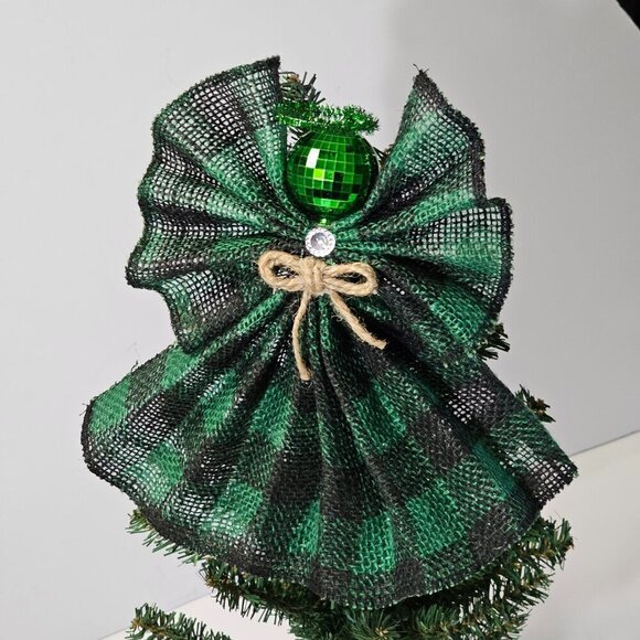 Pretty Burlap Holiday Christmas Angel - Picture 1 of 6